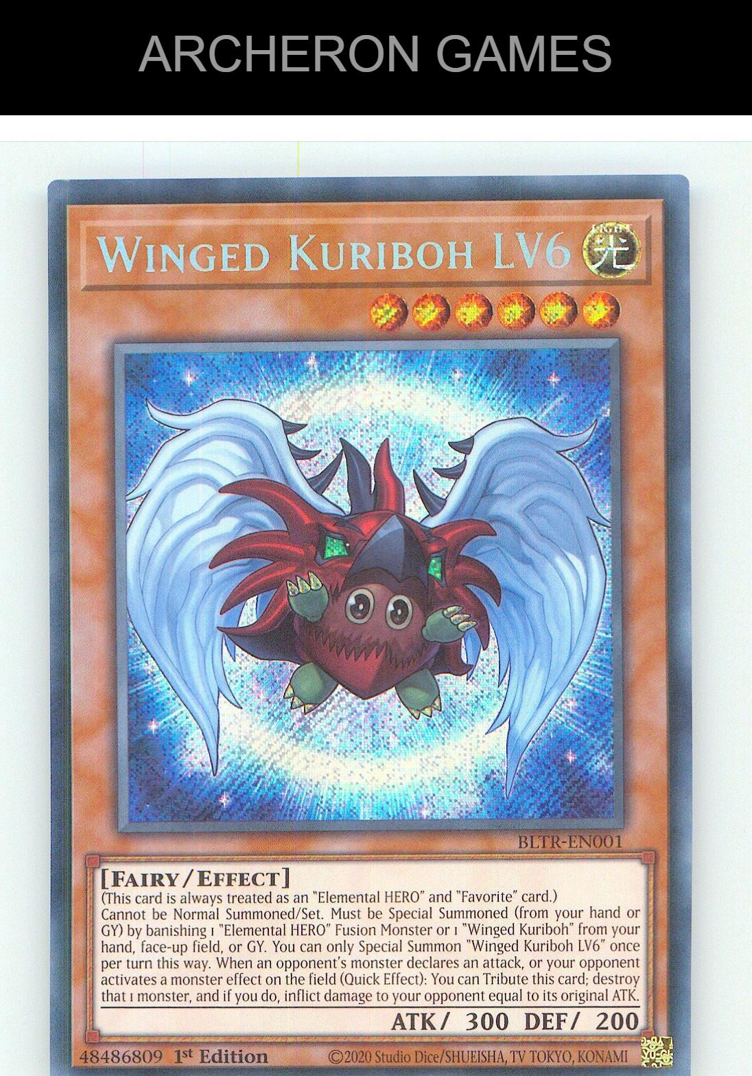 Winged Kuriboh LV6 SEC YUGIOH Card 1st Edition