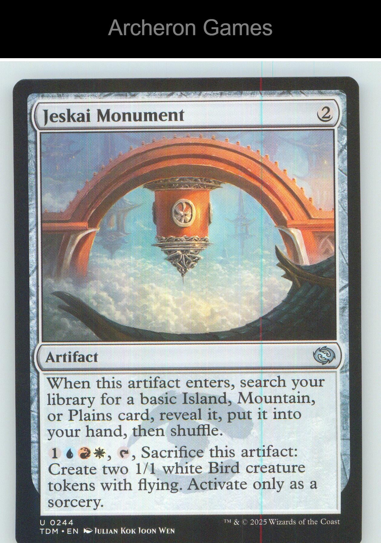 Jeskai Monument TDM 244 UC MTG Card NM/EX+