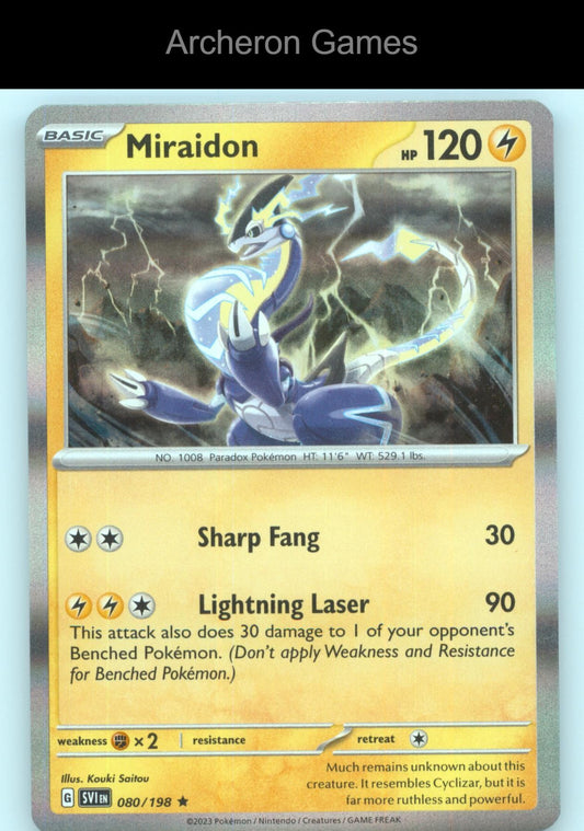 Pokemon Card Miraidon SVI 080/198 R Scarlet & Violet Holo