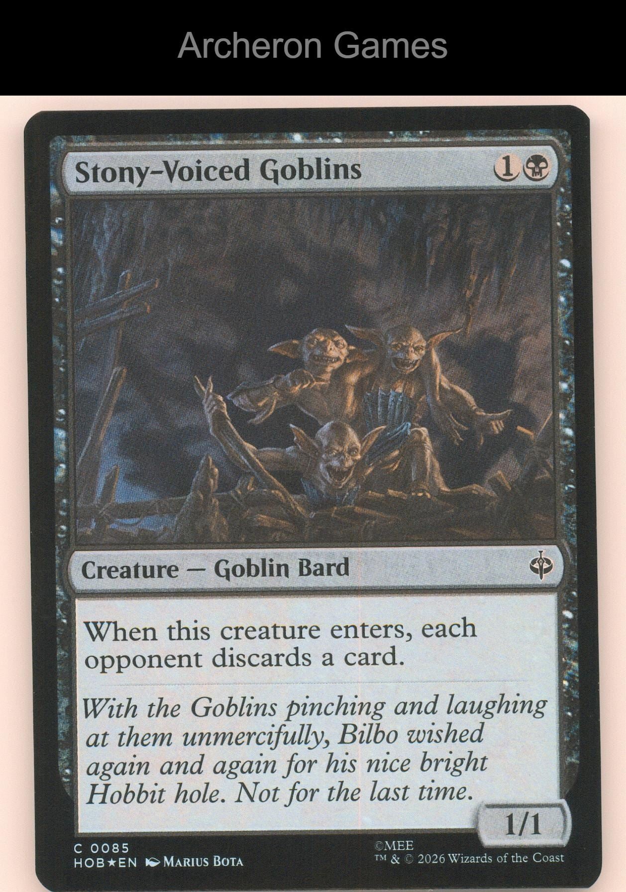 Stony-Voiced Goblins HOB 85 C MTG Card The Hobbit