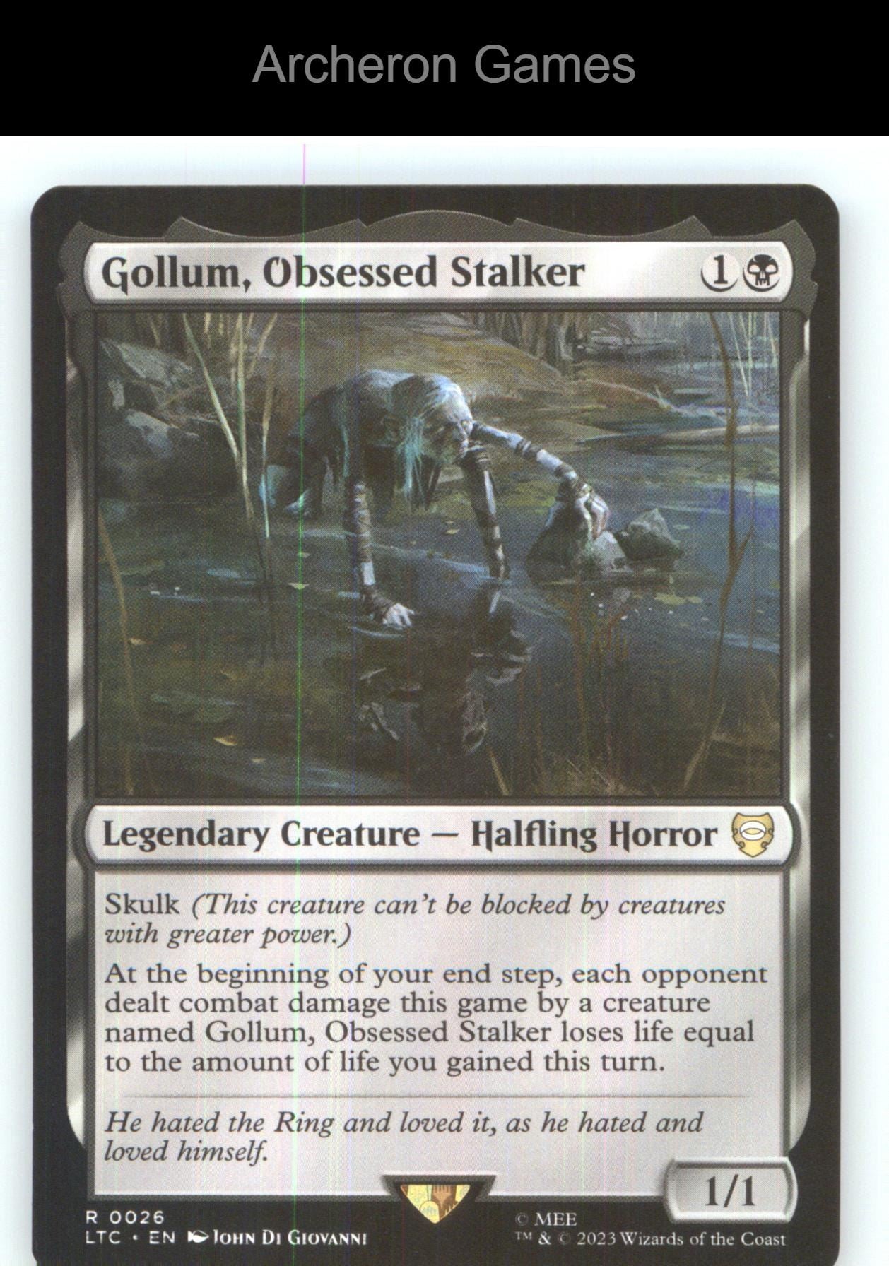 Gollum, Obsessed Stalker LTC 26 R MTG Card NM/EX+