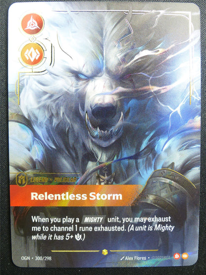 Relentless Storm 300/298 Overnumber Rare Foil - OGN - Riftbound Card #2D1