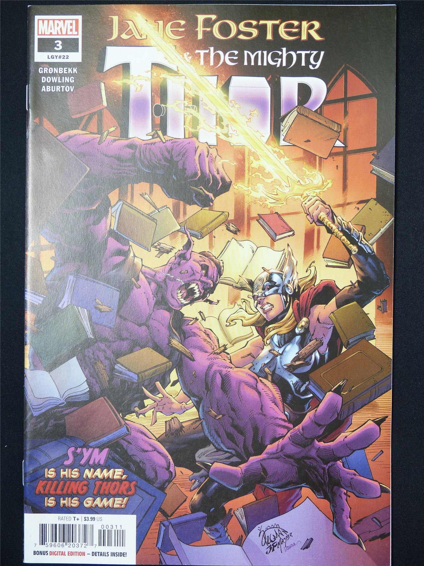 Jane Foster & The Mighty THOR #3 - B&B Marvel Comic #7I7