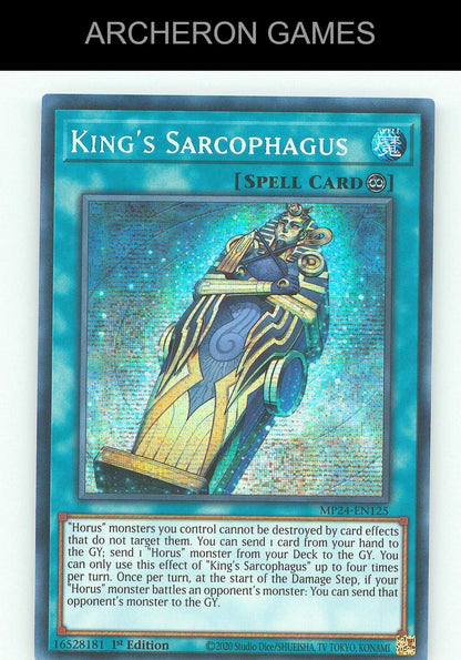King's Sarcophagus SEC YUGIOH Card