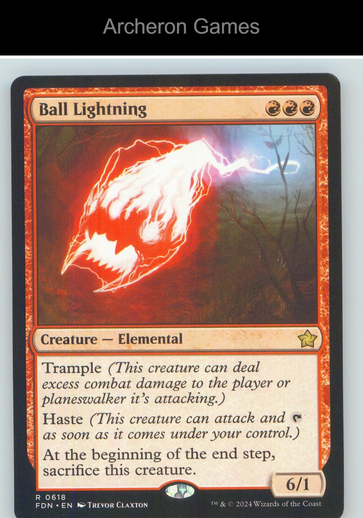 Ball Lightning FDN 618 R MTG Card NM/EX+