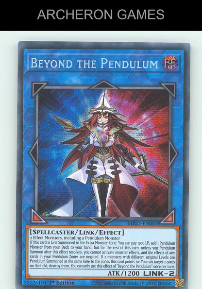 Beyond the Pendulum SEC YUGIOH Card