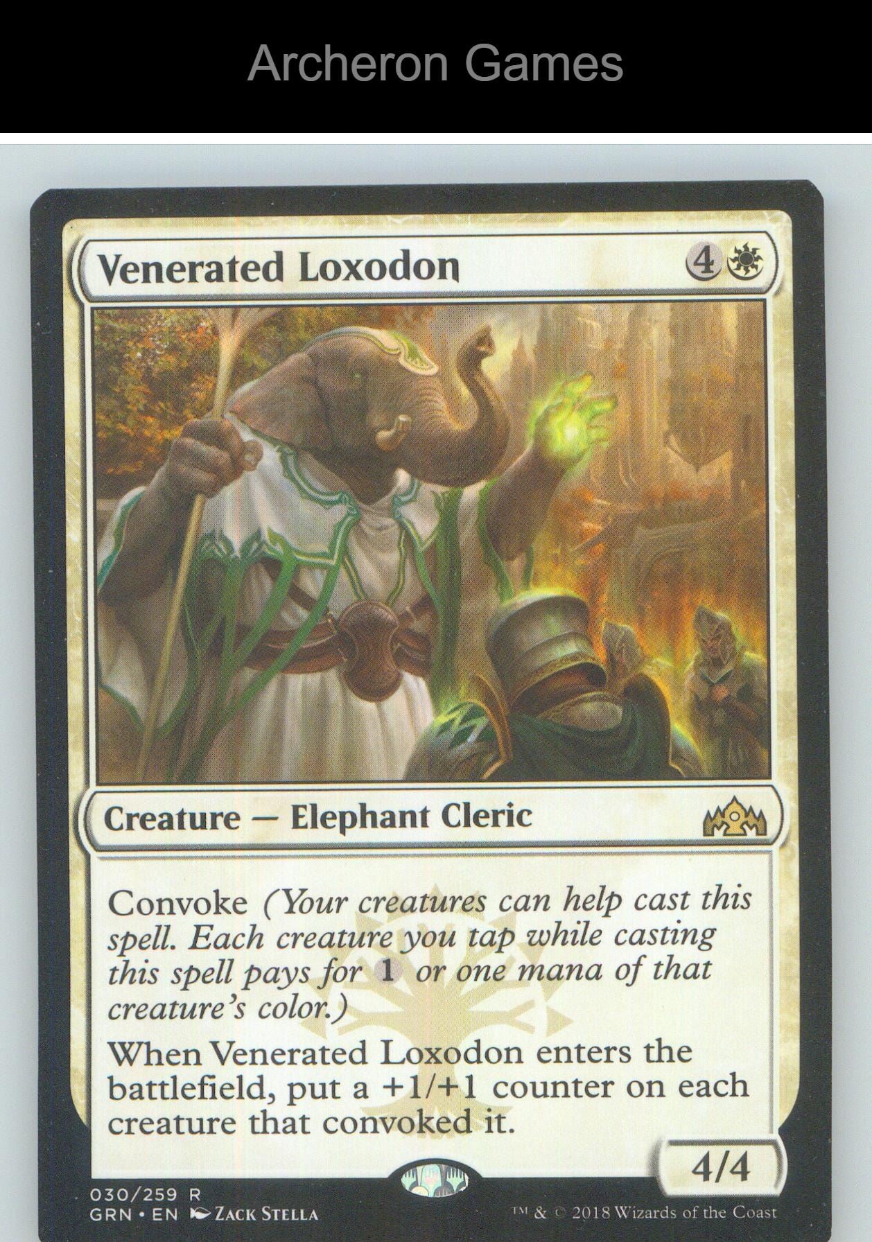 Venerated Loxodon GRN 30 R MTG Card NM/EX+