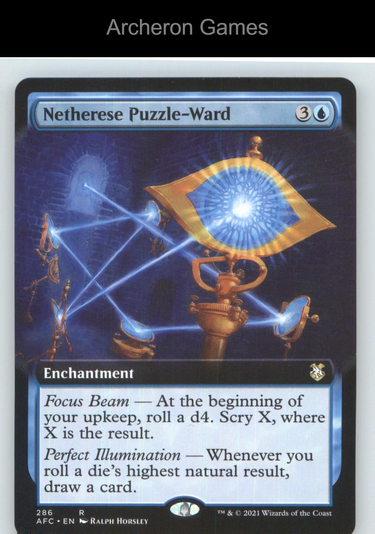 Netherese Puzzle-Ward (Extended Art) AFC 286 R MTG Card NM/EX+