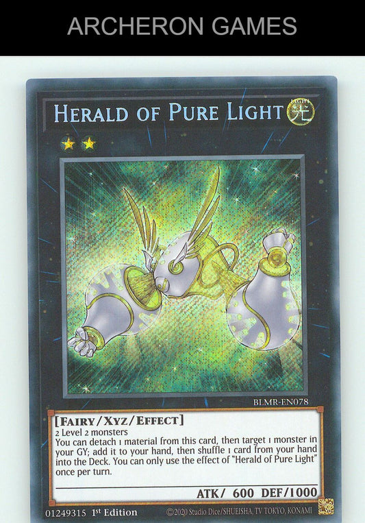 Herald of Pure Light SEC YUGIOH Card