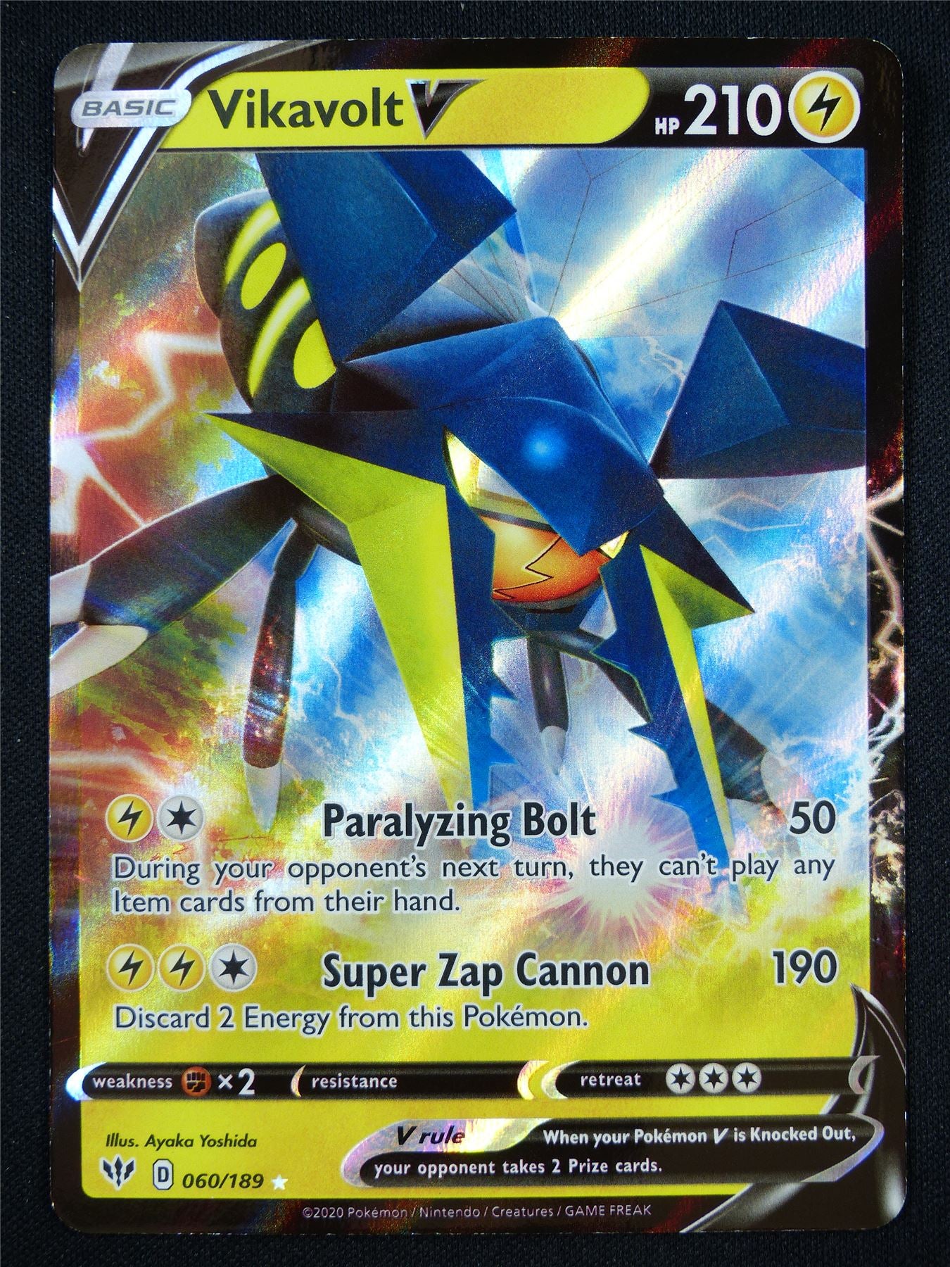 Vikavolt V 060/189 Holo - Pokemon Card #AY