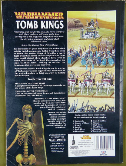 Tomb kings Army book - Warhammer AoS 40k #1S