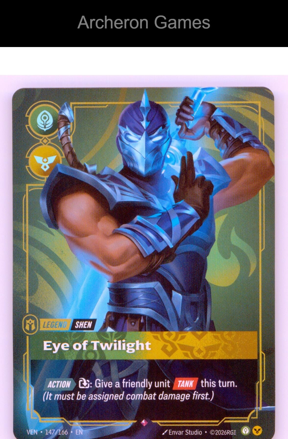 Shen - Eye of Twilight VEN 147/166 R Vendetta Riftbound Card