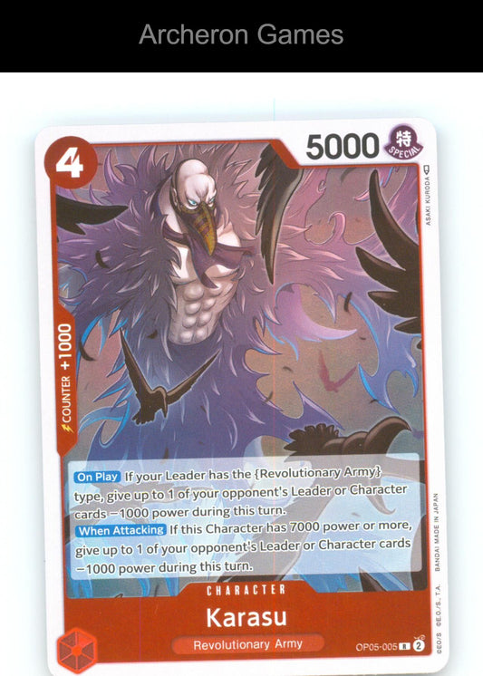 Karasu OP05-005 R One Piece Card NM/EX+ Foil
