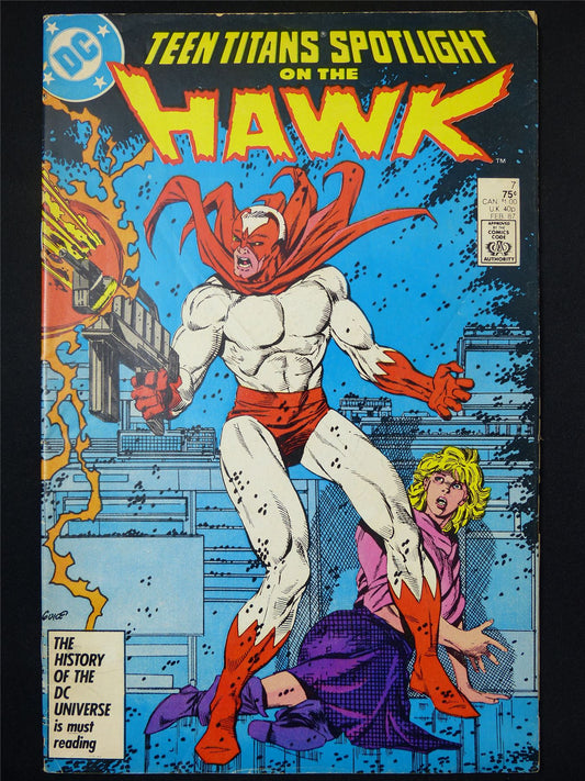 TEEN Titans Spotlight on the Hawk #7 - DC Comic #R9