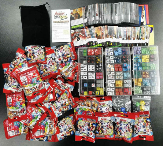 Marvel Dicemaster Collection with 34 boosters & Dice trays #D9