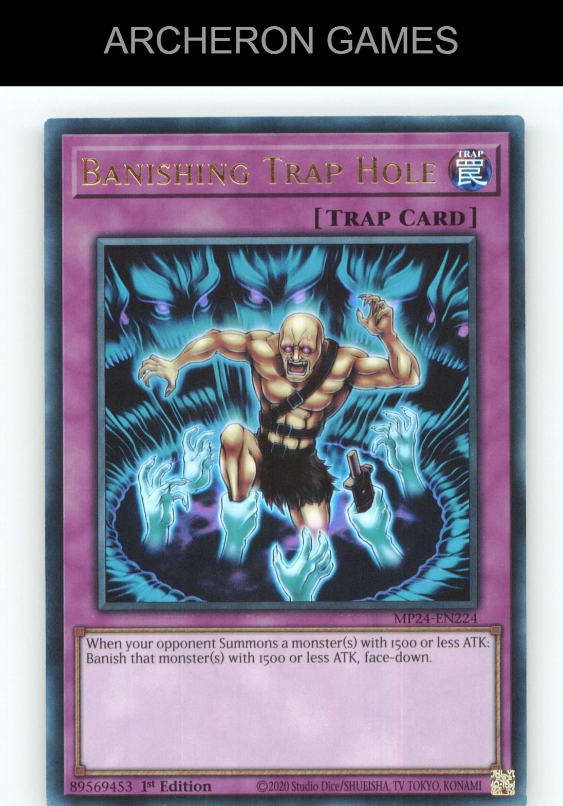 Banishing Trap Hole Ultra Rare YUGIOH Card