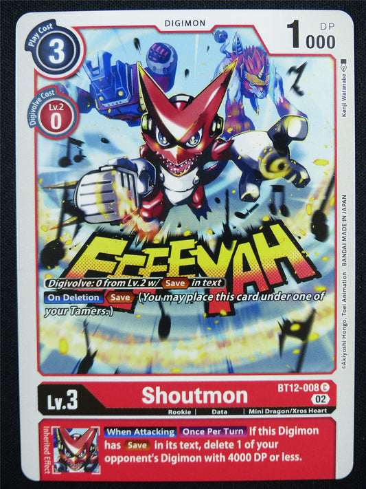 Shoutmon BT12-008 - Digimon Card #OL