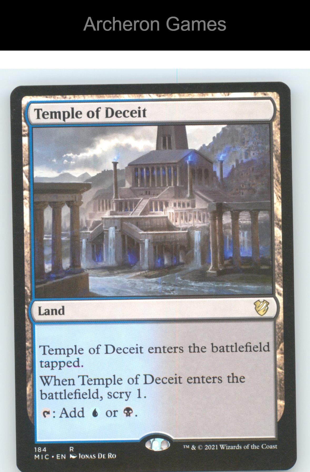 Temple of Deceit MIC 184 R MTG Card NM/EX+