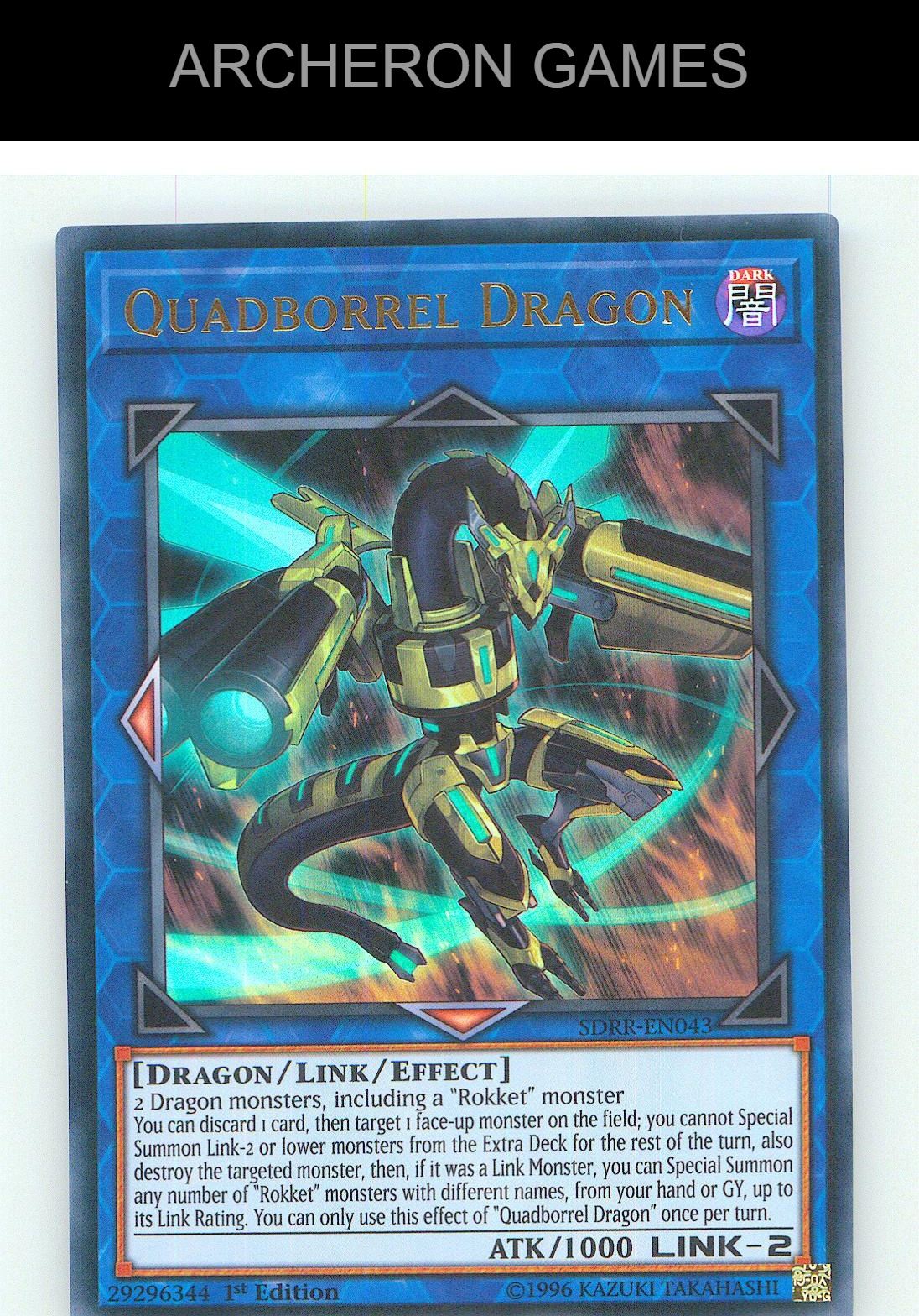Quadborrel Dragon Ultra Rare YUGIOH Card 1st Edition