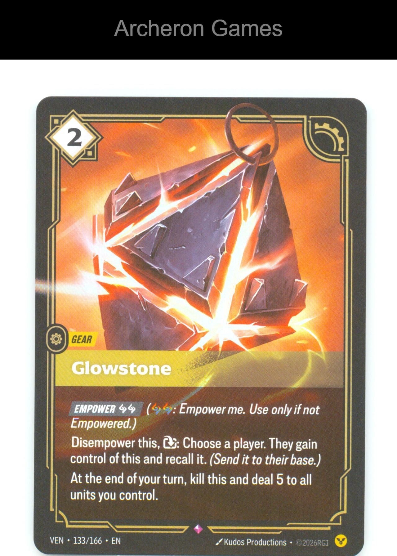 Glowstone VEN 133/166 R Vendetta Riftbound Card Foil