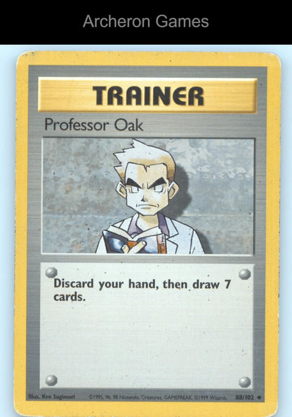 Pokemon Card Professor Oak B2 116/130 UC Base Set 2