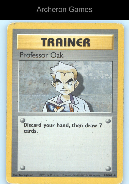 Pokemon Card Professor Oak B2 116/130 UC Base Set 2