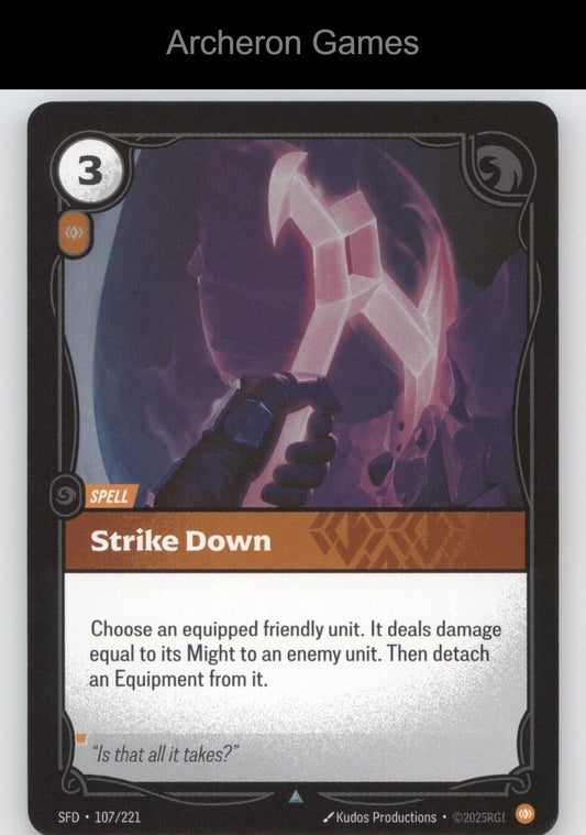 Strike Down SFD 107/221 UC  Card Spiritforged