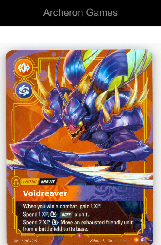 Kha'Zix - Voidreaver UNL 201/219 R Unleashed Riftbound Card