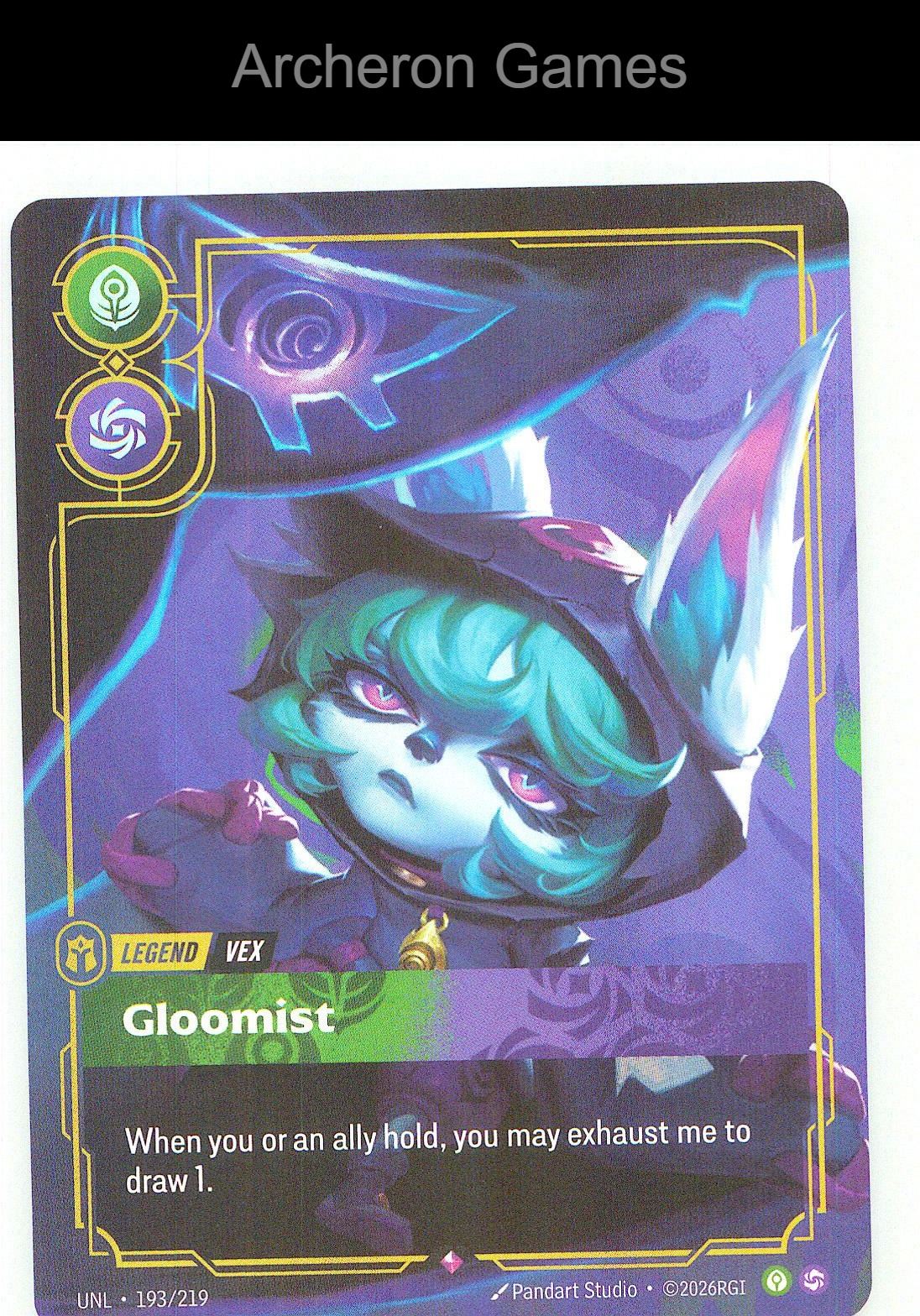 Vex - Gloomist UNL 193/219 R Unleashed Riftbound Card