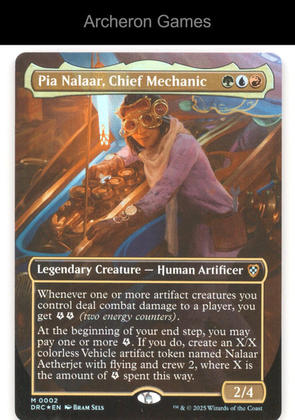 Pia Nalaar, Chief Mechanic (Borderless) 2 Mythic MTG Card Commander: Aetherdrift