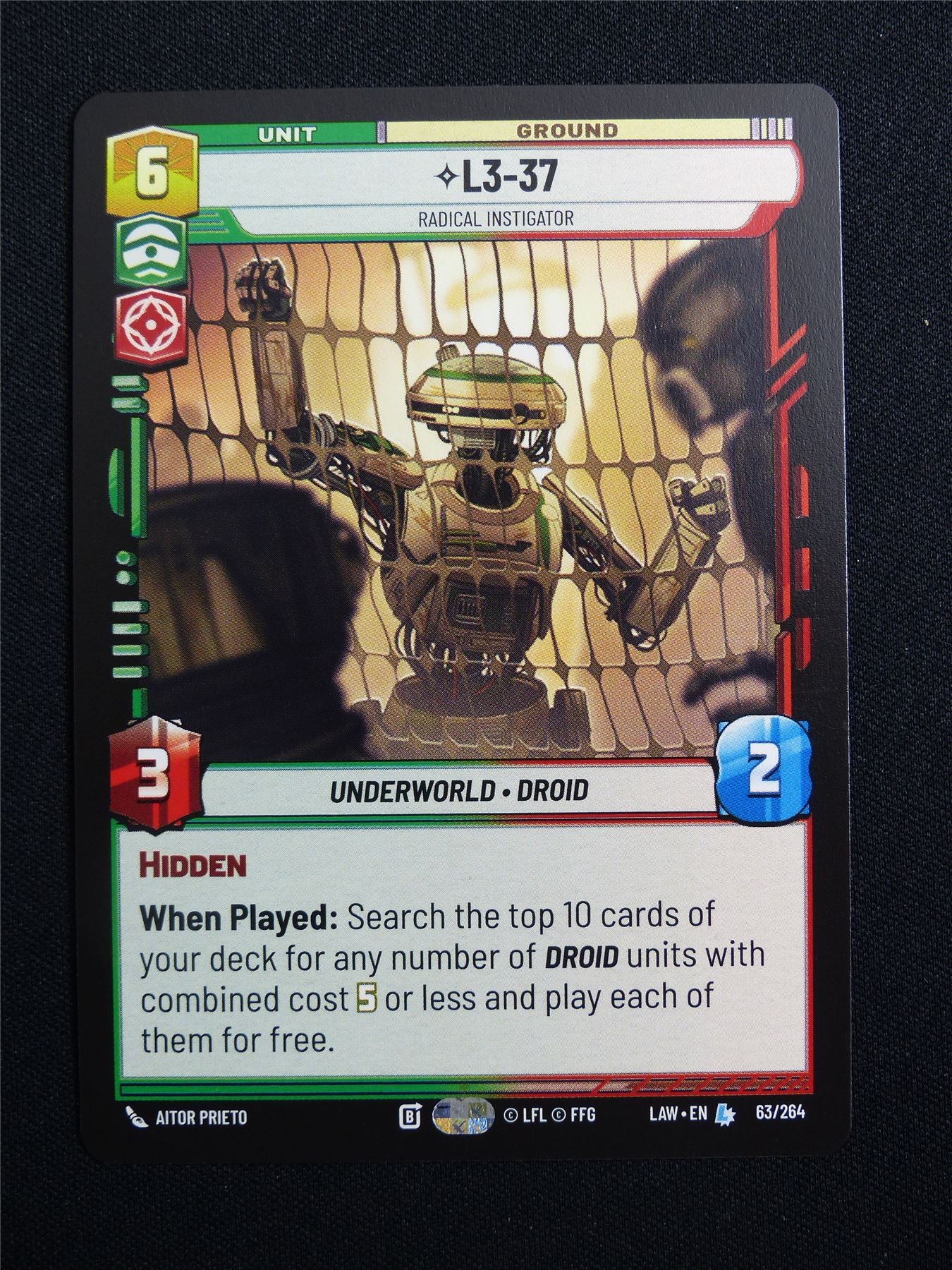L3-37 63/264 - Star Wars Unlimited Card #161