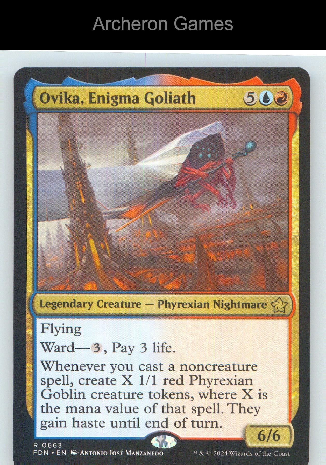Ovika, Enigma Goliath FDN 663 R MTG Card NM/EX+
