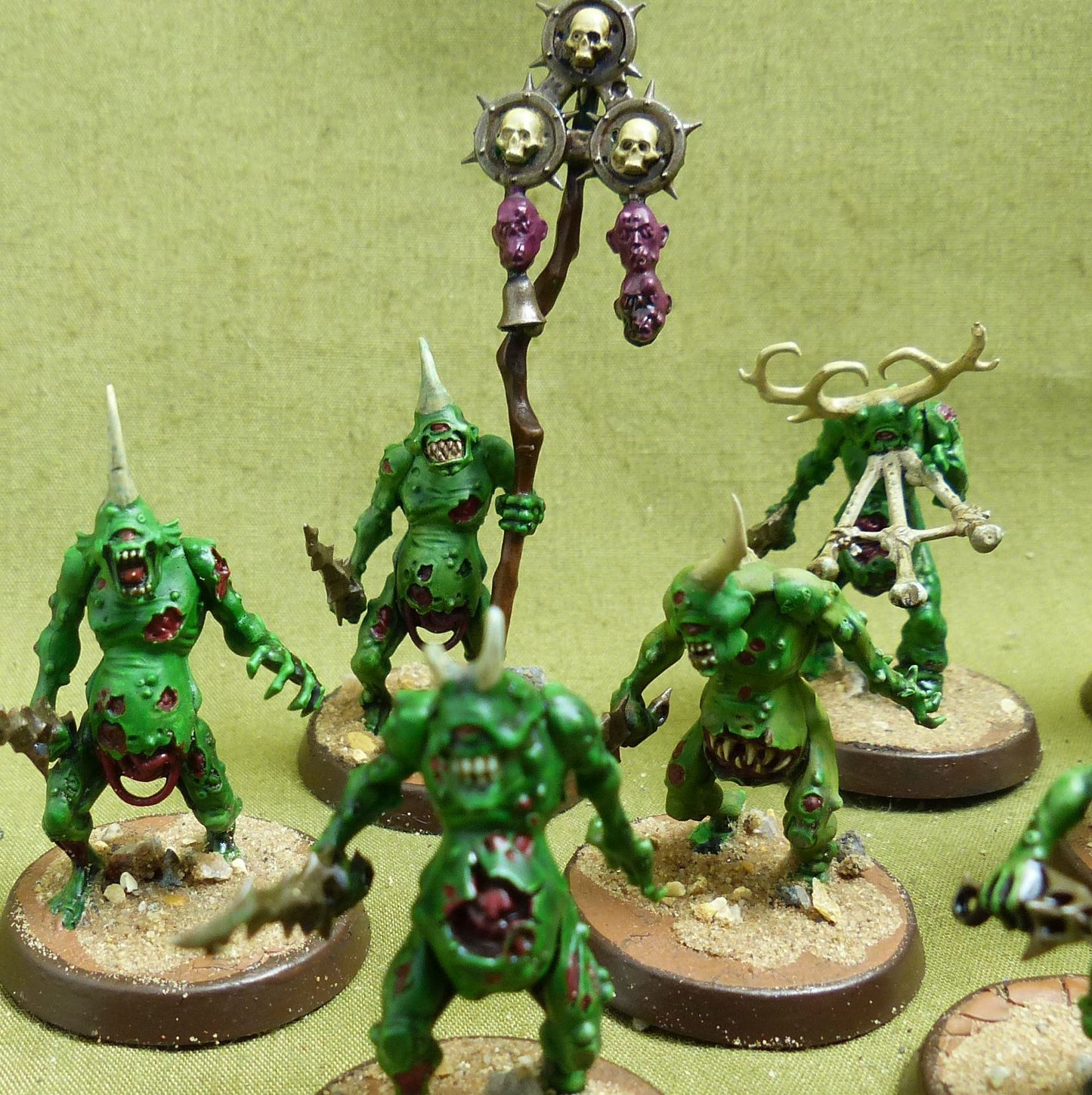 Plaguebearers painted - Chaos Daemons - Warhammer 40K #KB