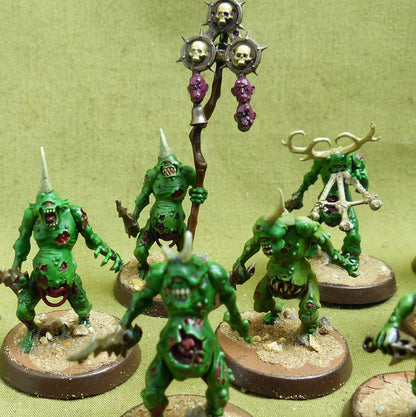 Plaguebearers painted - Chaos Daemons - Warhammer 40K #KB