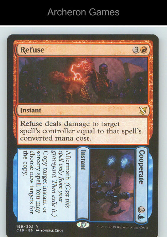 Refuse // Cooperate C19 199 R MTG Card NM/EX+