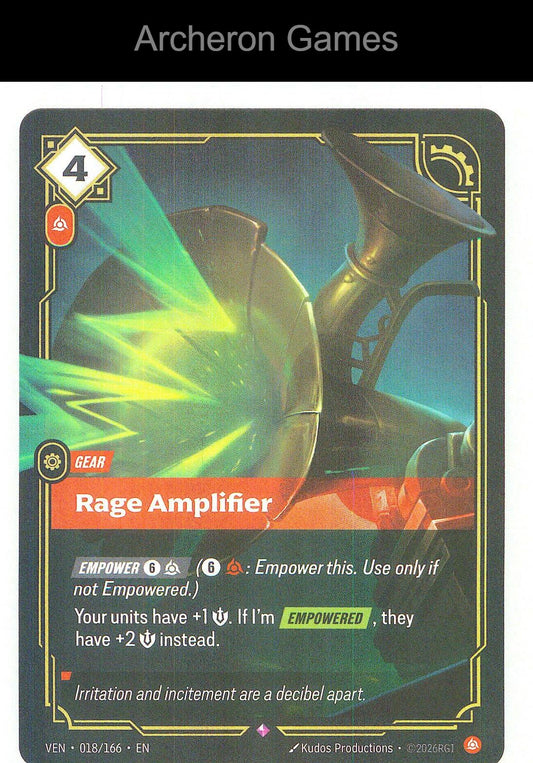 Rage Amplifier VEN 018/166 R Vendetta Riftbound Card