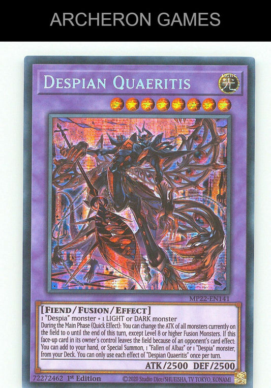 Despian Quaeritis SEC YUGIOH Card