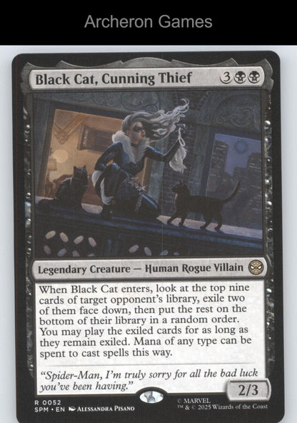 Black Cat, Cunning Thief 52 R MTG Card Marvel's Spider-Man