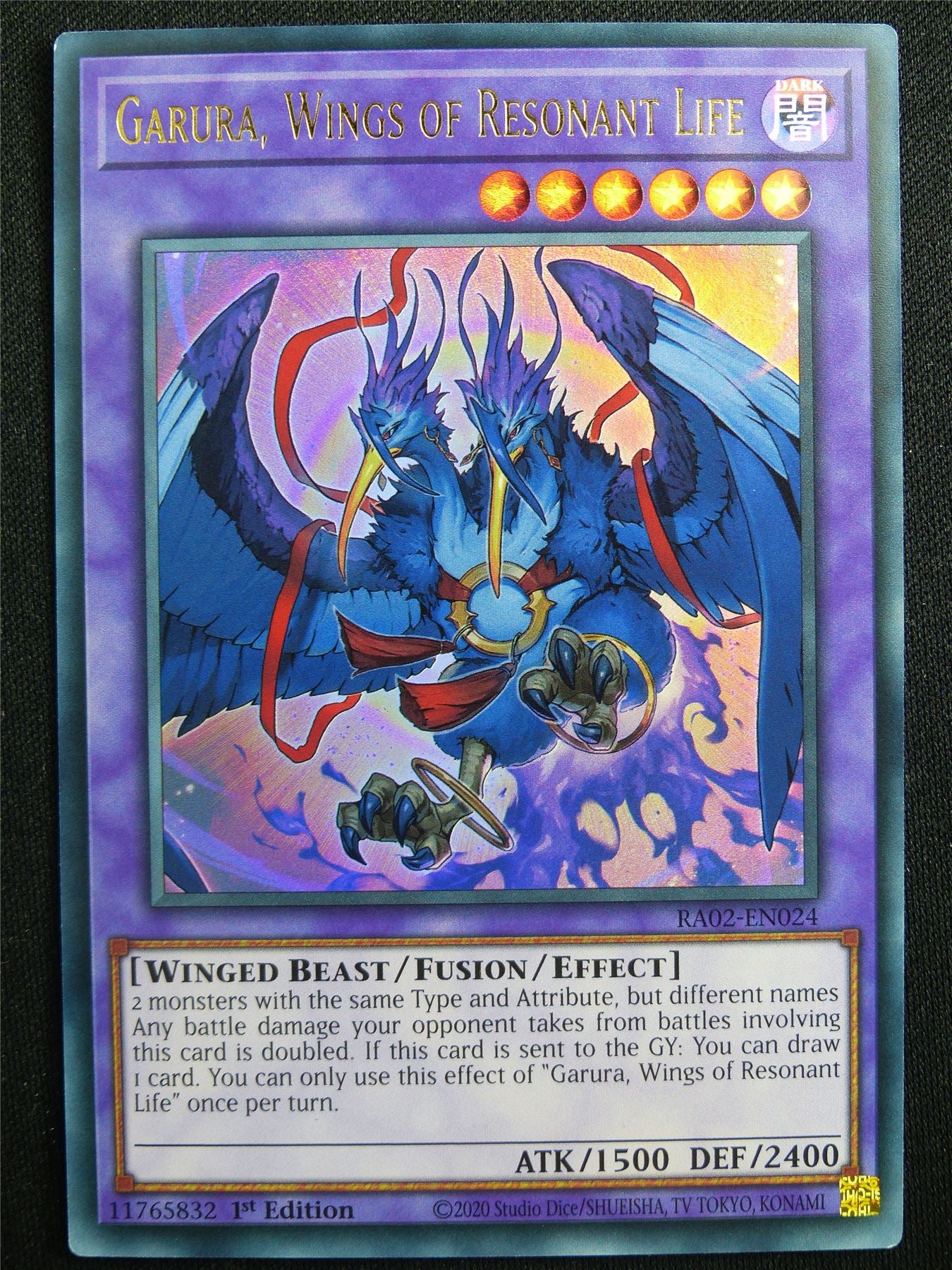 Garura Wings of Resonant Life RA02 Ultra Rare - 1st ed Yugioh Card #4U0
