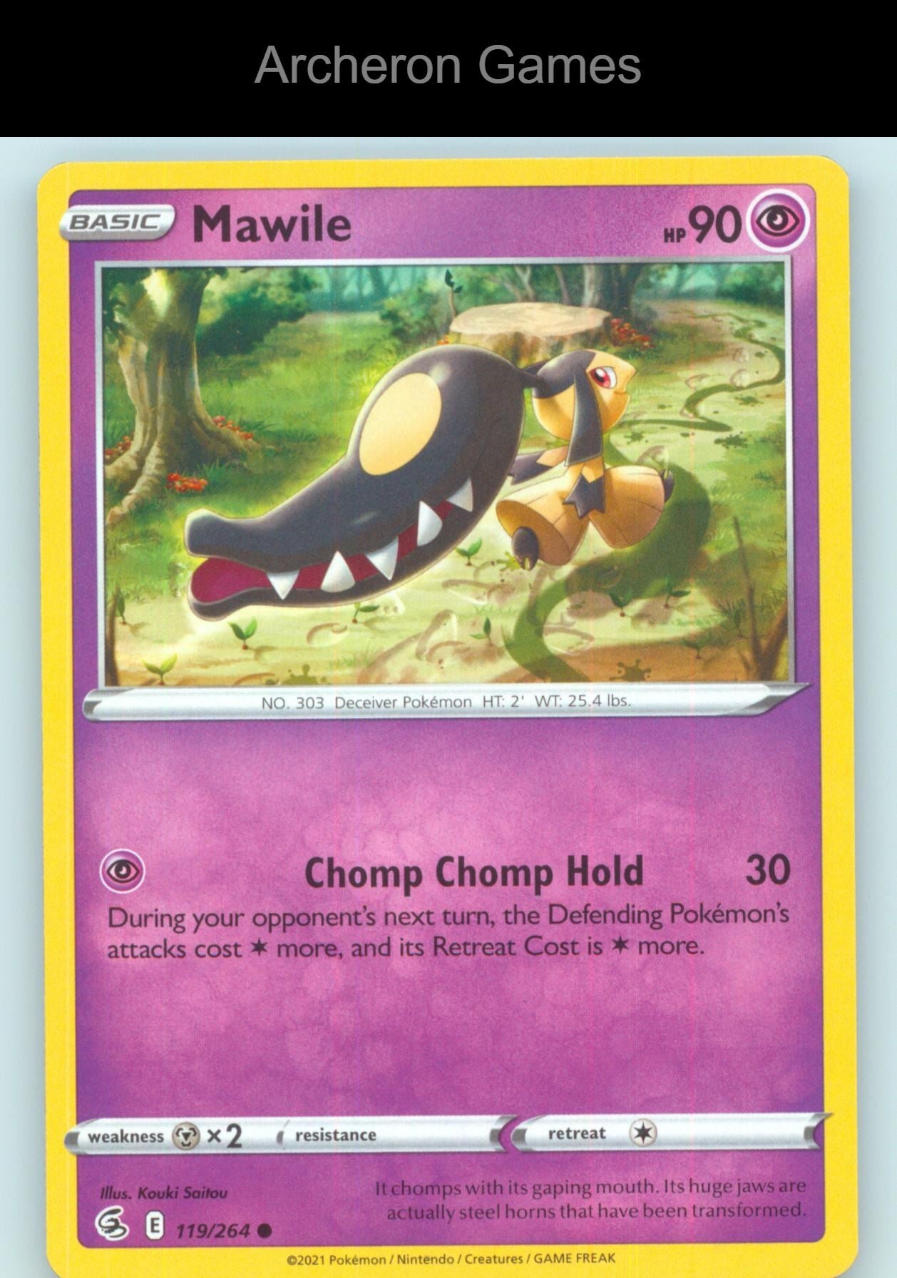 Pokemon Card Mawile FST 119/264 C Fusion Strike