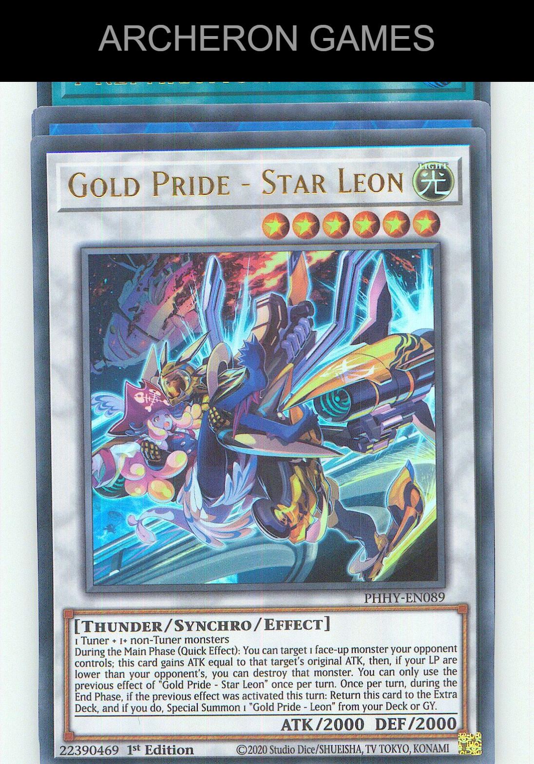Gold Pride - Star Leon Ultra Rare YUGIOH Card 1st Edition