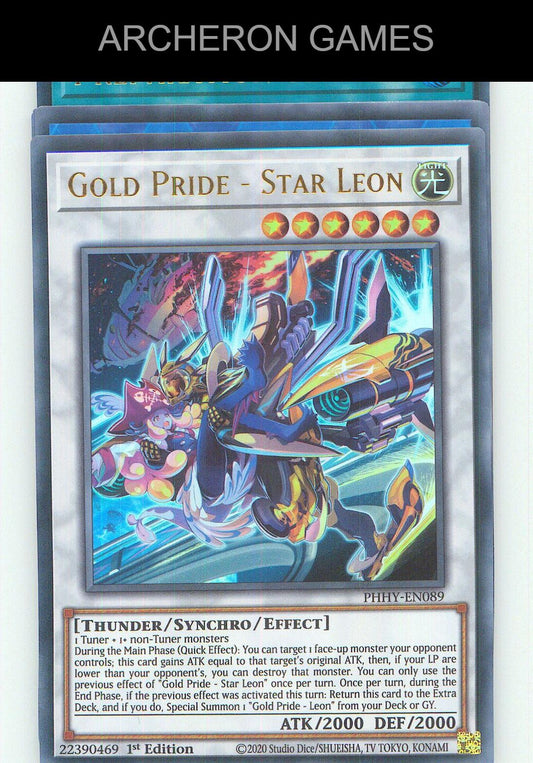 Gold Pride - Star Leon Ultra Rare YUGIOH Card 1st Edition
