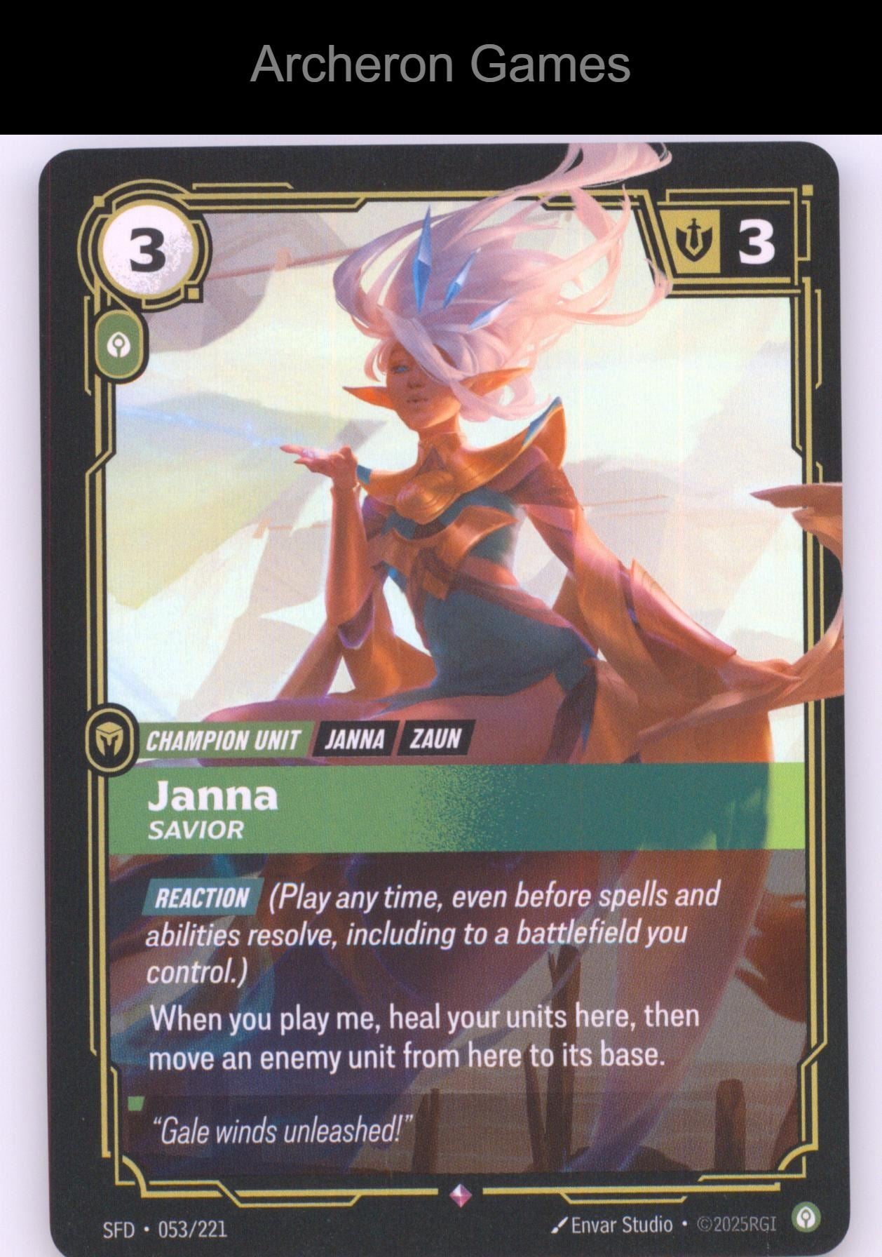 Janna - Savior SFD 053/221 R  Card Spiritforged