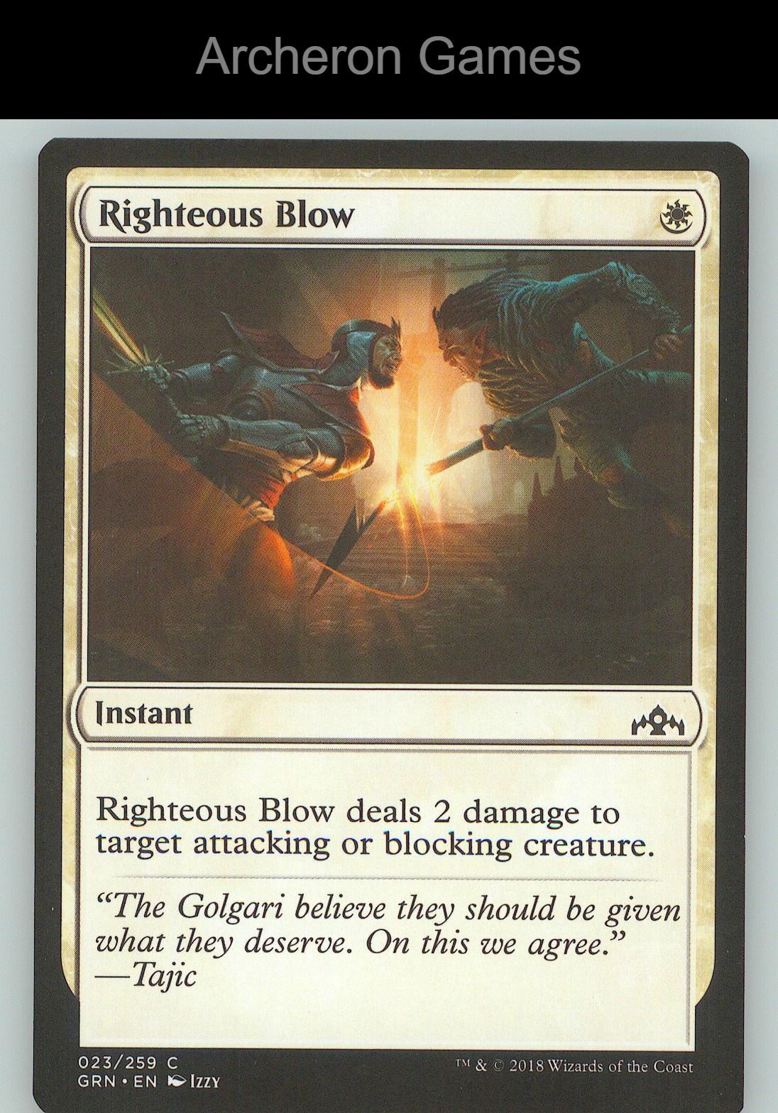 Righteous Blow GRN 23 C MTG Card NM/EX+
