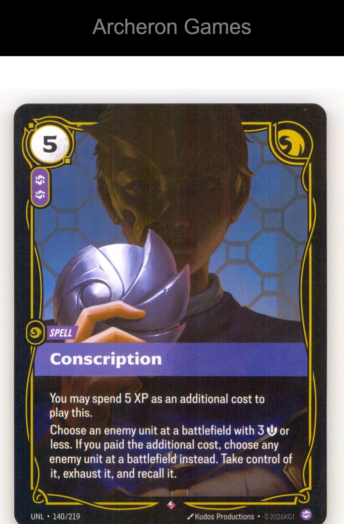 Conscription UNL 140/219 R Unleashed Riftbound Card