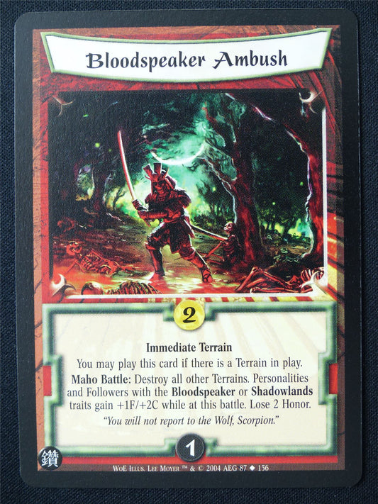 Bloodspeaker Ambush - WoE - Legend of the Five Rings L5R Card #YJ