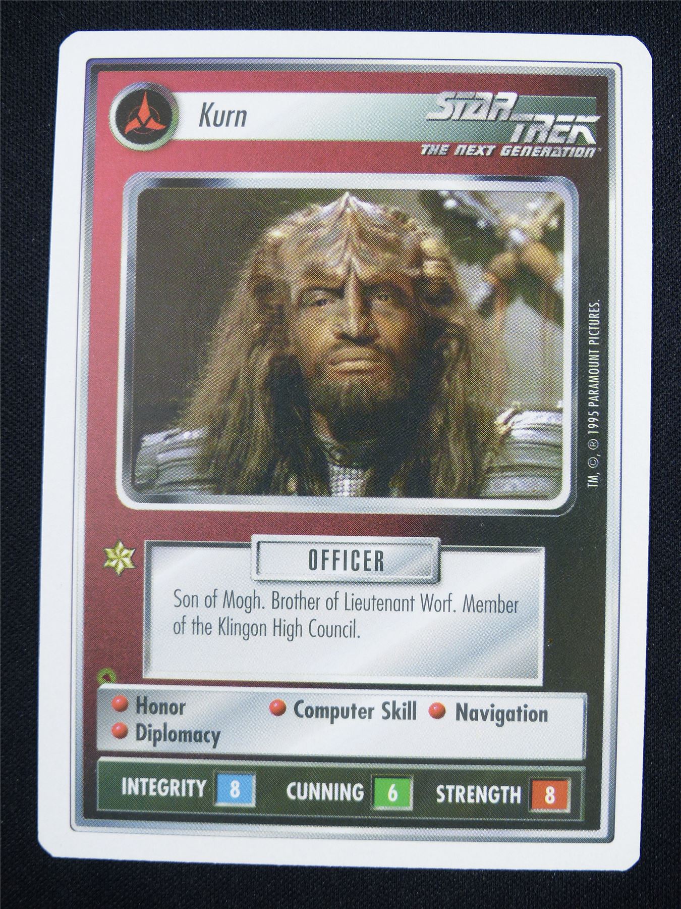 Kurn - The Next Generation - Star Trek Card #19C