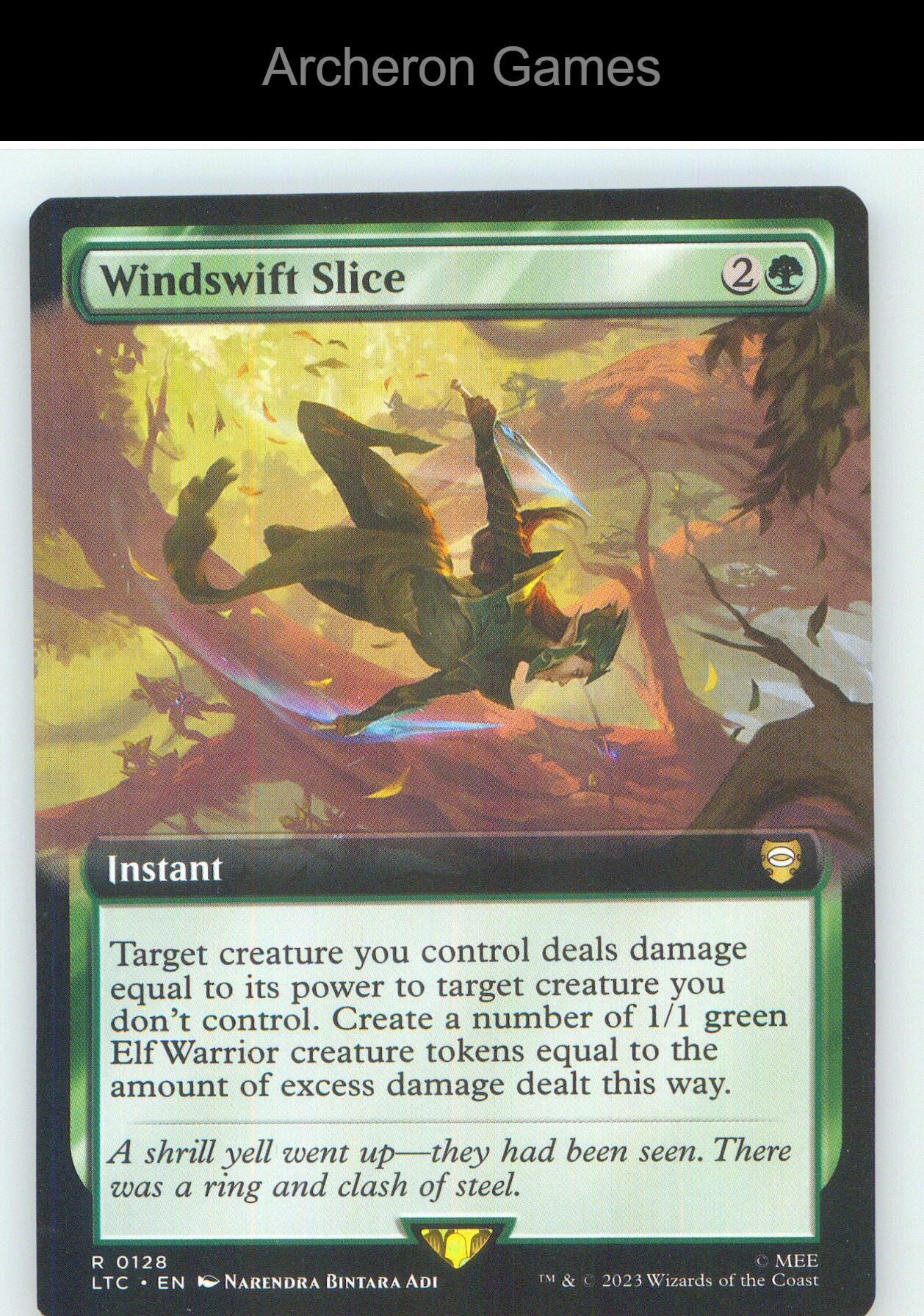 Windswift Slice (Extended Art) LTC 128 R MTG Card NM/EX+