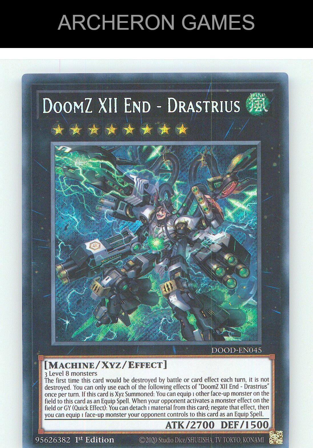DoomZ XII End - Drastrius SEC YUGIOH Card 1st Edition