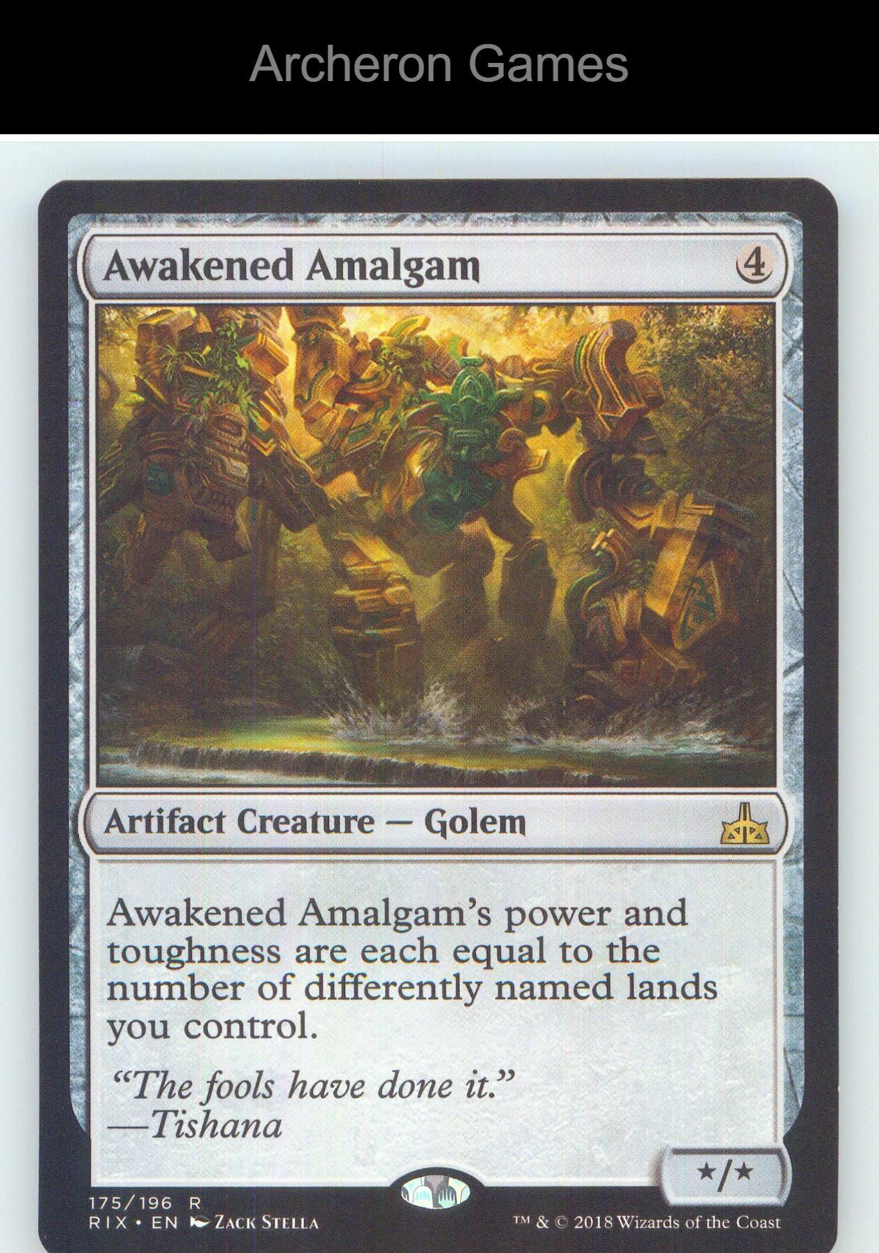 Awakened Amalgam RIX 175 R MTG Card NM/EX+